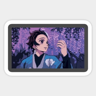 Anime Demon Slayer Tanjirou Kamado PixelArt Sticker